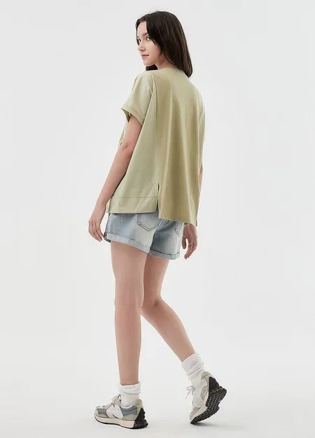 241515B1 Cuffed Maternity Denim Shorts