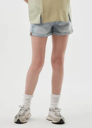 241515B1 Cuffed Maternity Denim Shorts