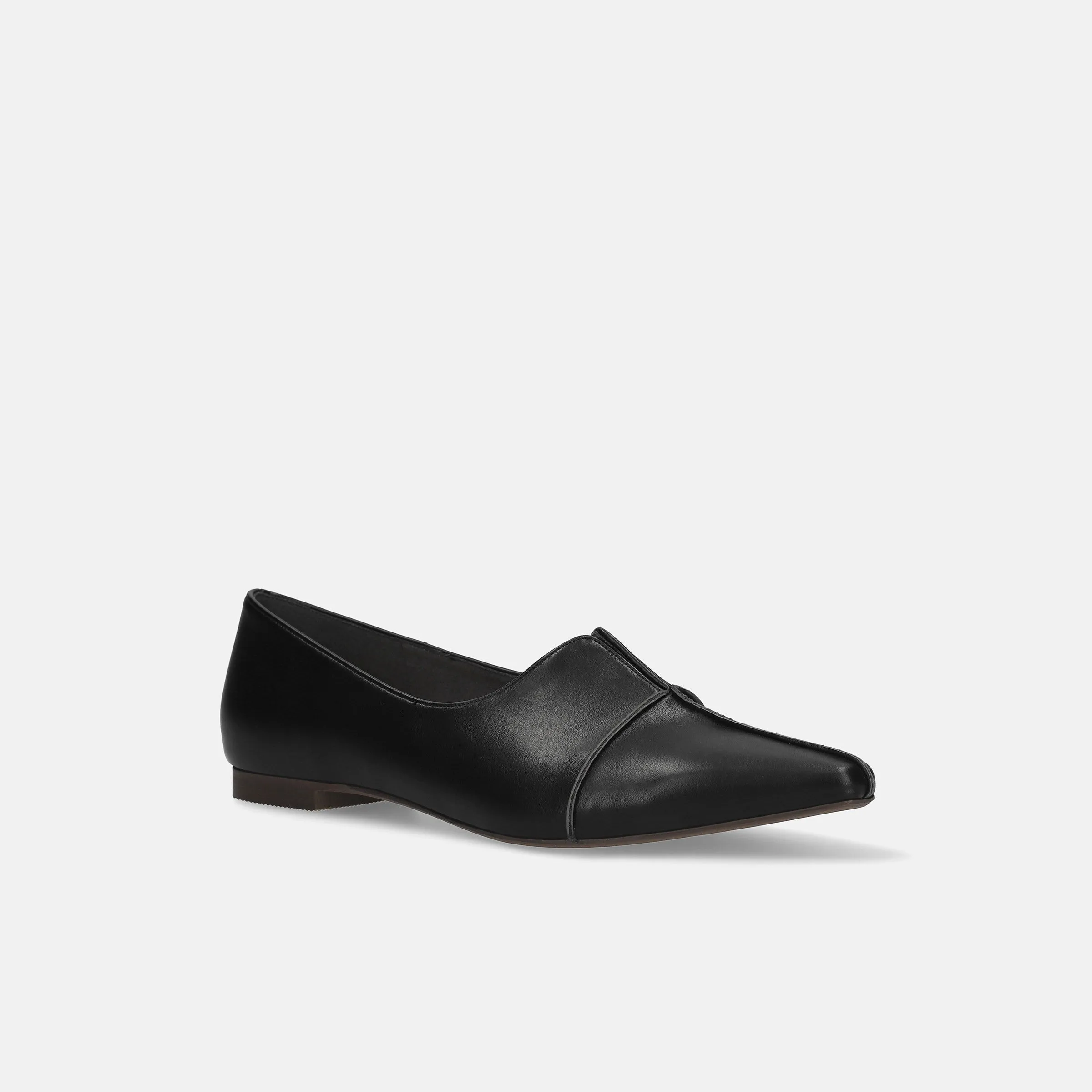 40%OFF: 2024SS: Cross seam slit design flat shoes (m18007) Black