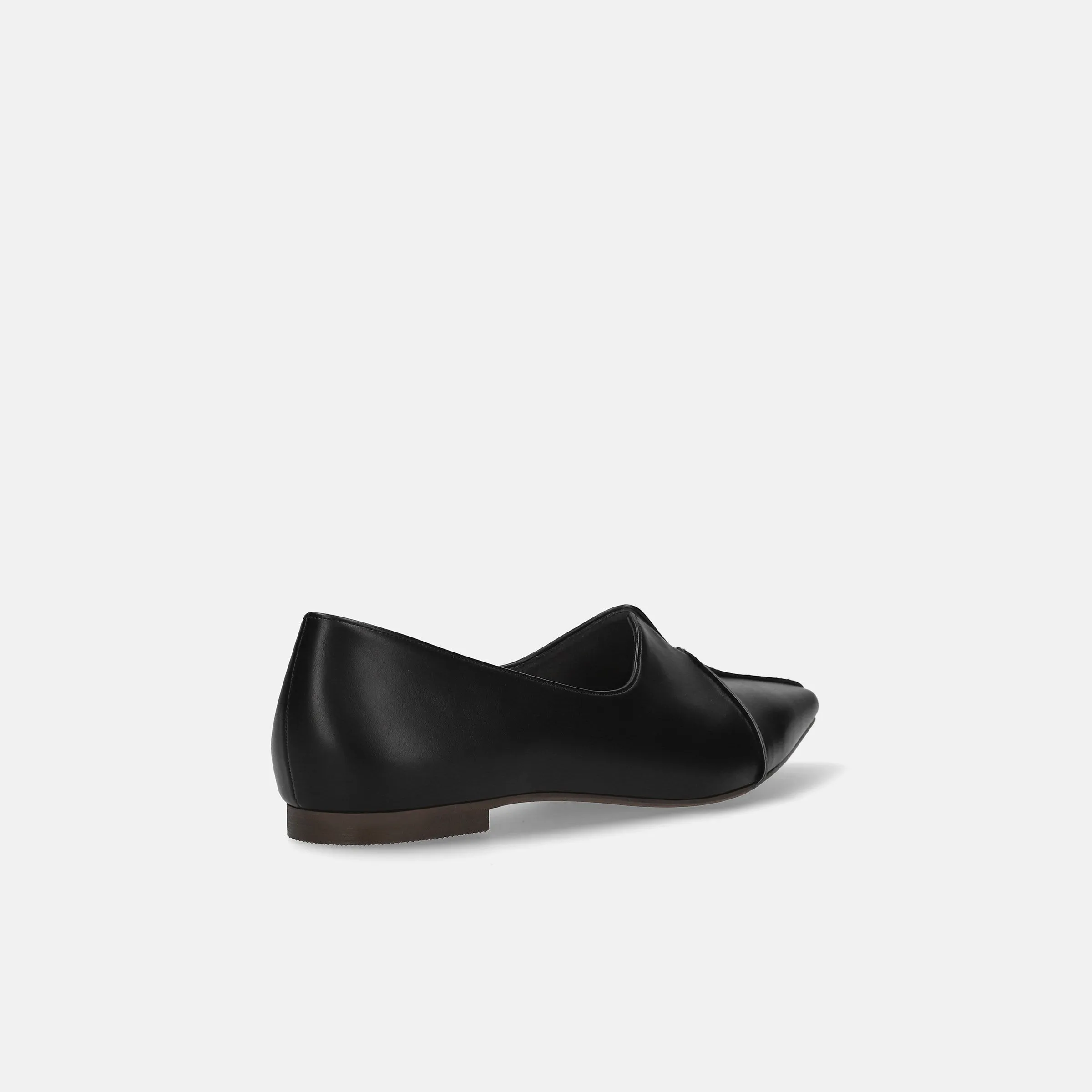 40%OFF: 2024SS: Cross seam slit design flat shoes (m18007) Black