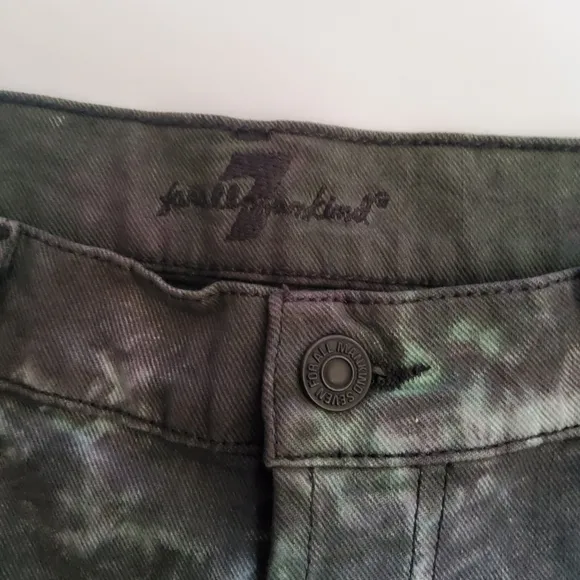 7 For All Mankind Tie Dye Jean Shorts Size 27 New