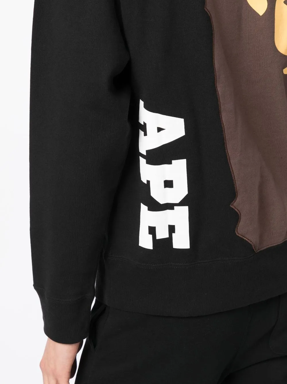 A BATHING APE® logo-print cotton hoodie