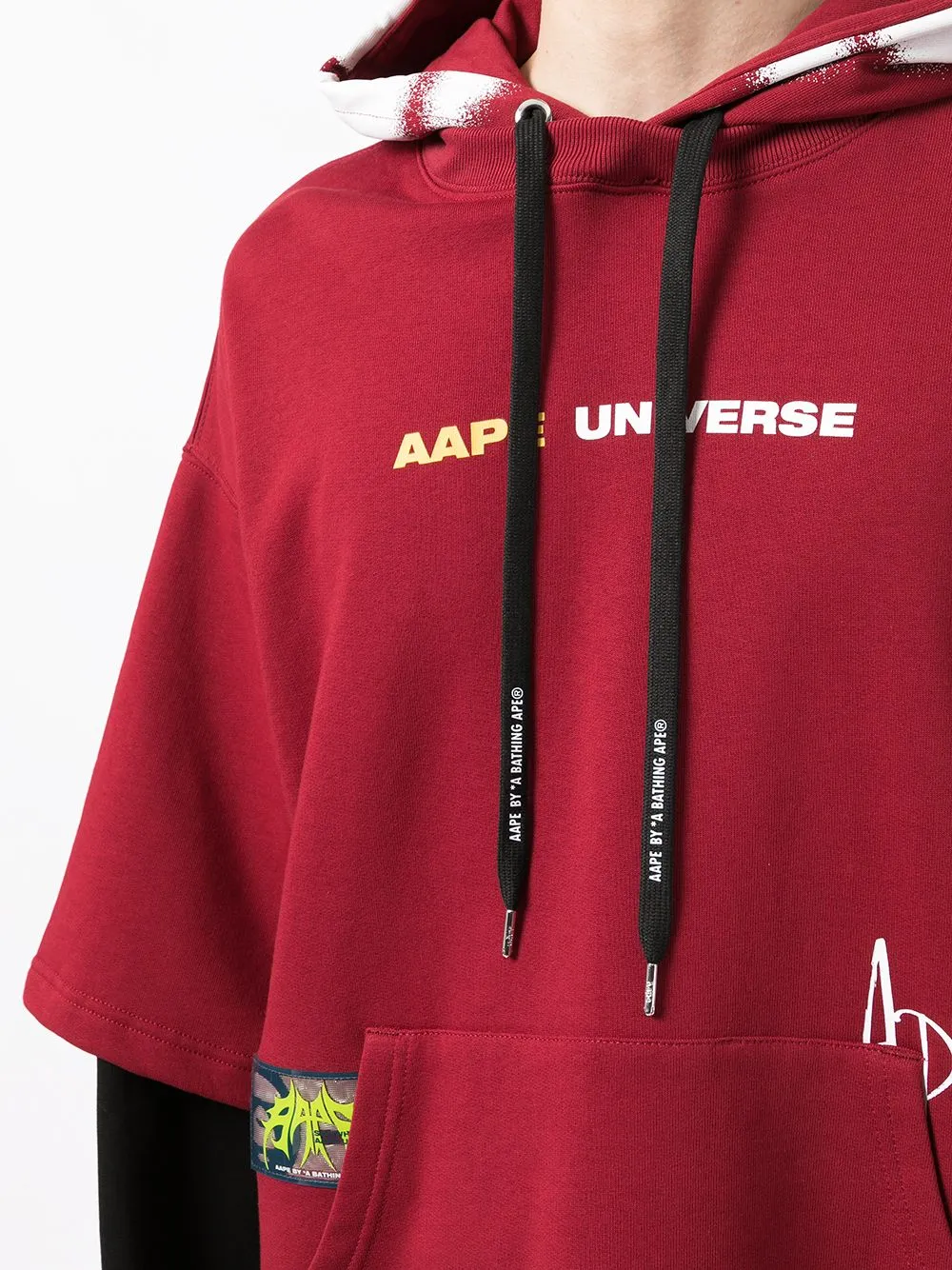AAPE BY *A BATHING APE® layered graphic-print hoodie