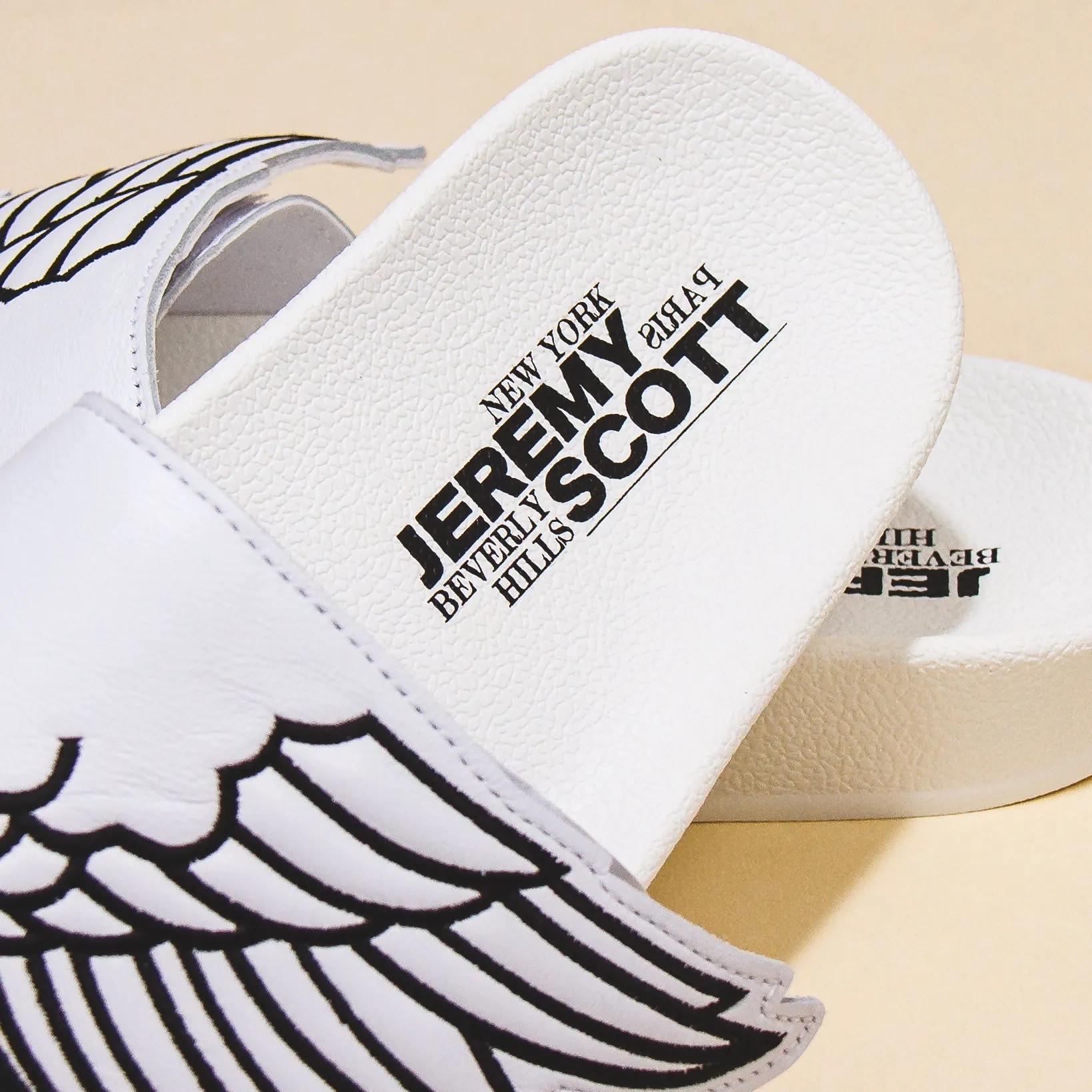 Adidas Men JS Monogram Adilette Wings Jeremy Scott White GY2505