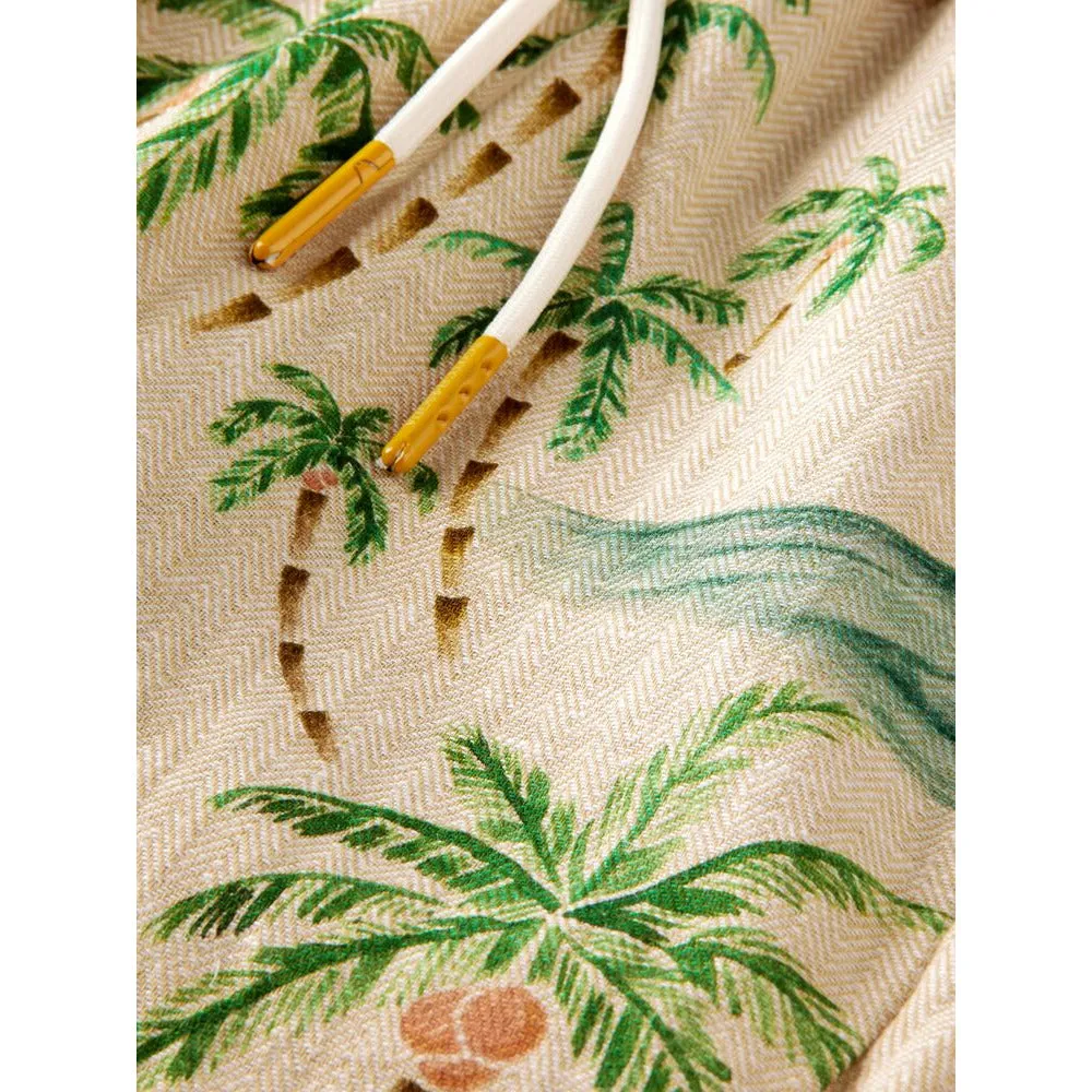 All-Over Printed Linen Shorts