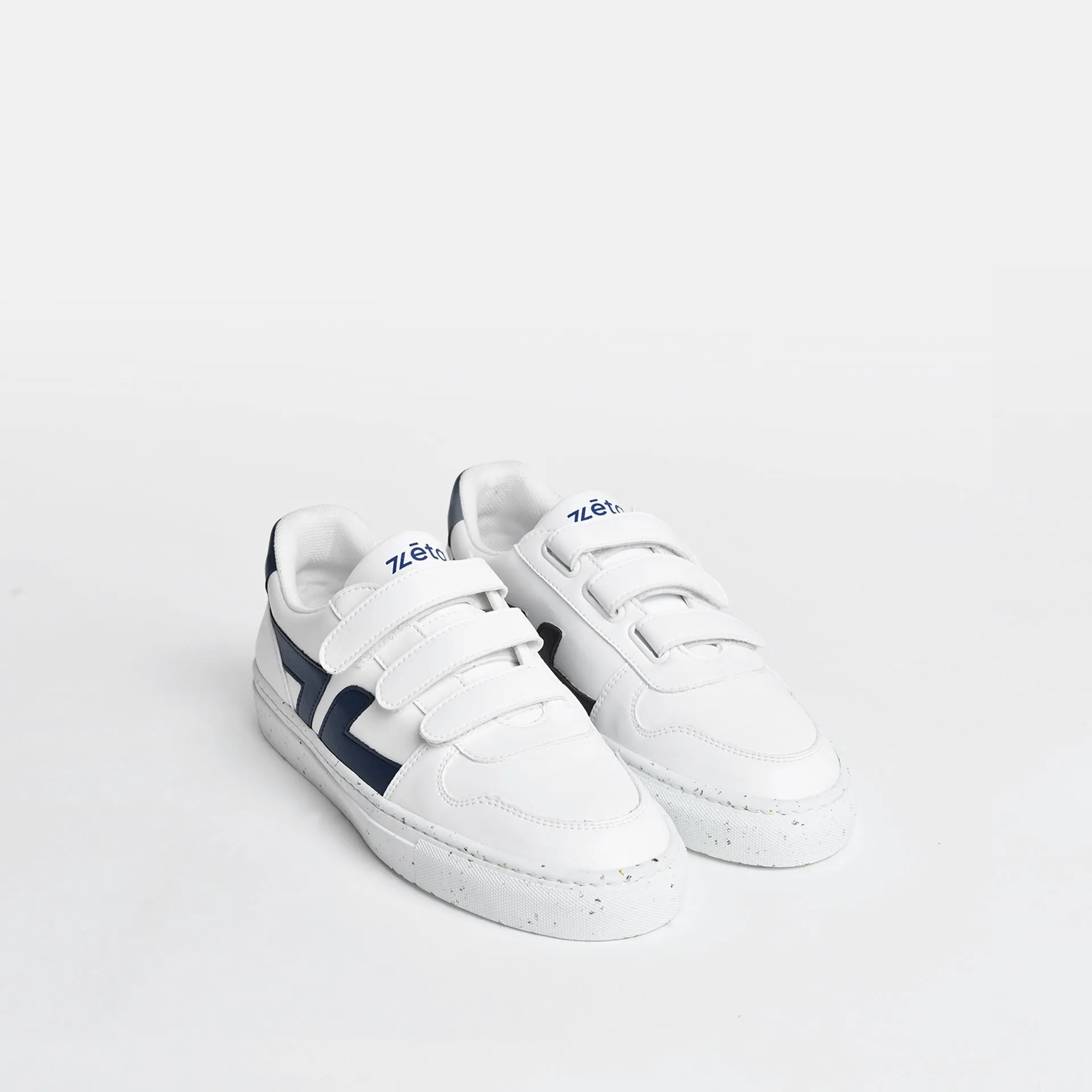 Alpha Unisex Vegan Leather Velcro Sneakers | Navy Blue