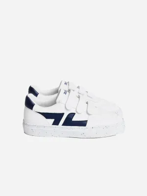 Alpha Unisex Vegan Leather Velcro Sneakers | Navy Blue
