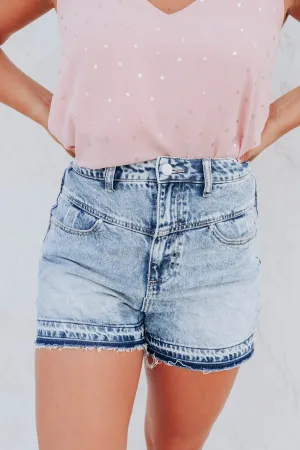 Amber Acid Washed Denim Shorts