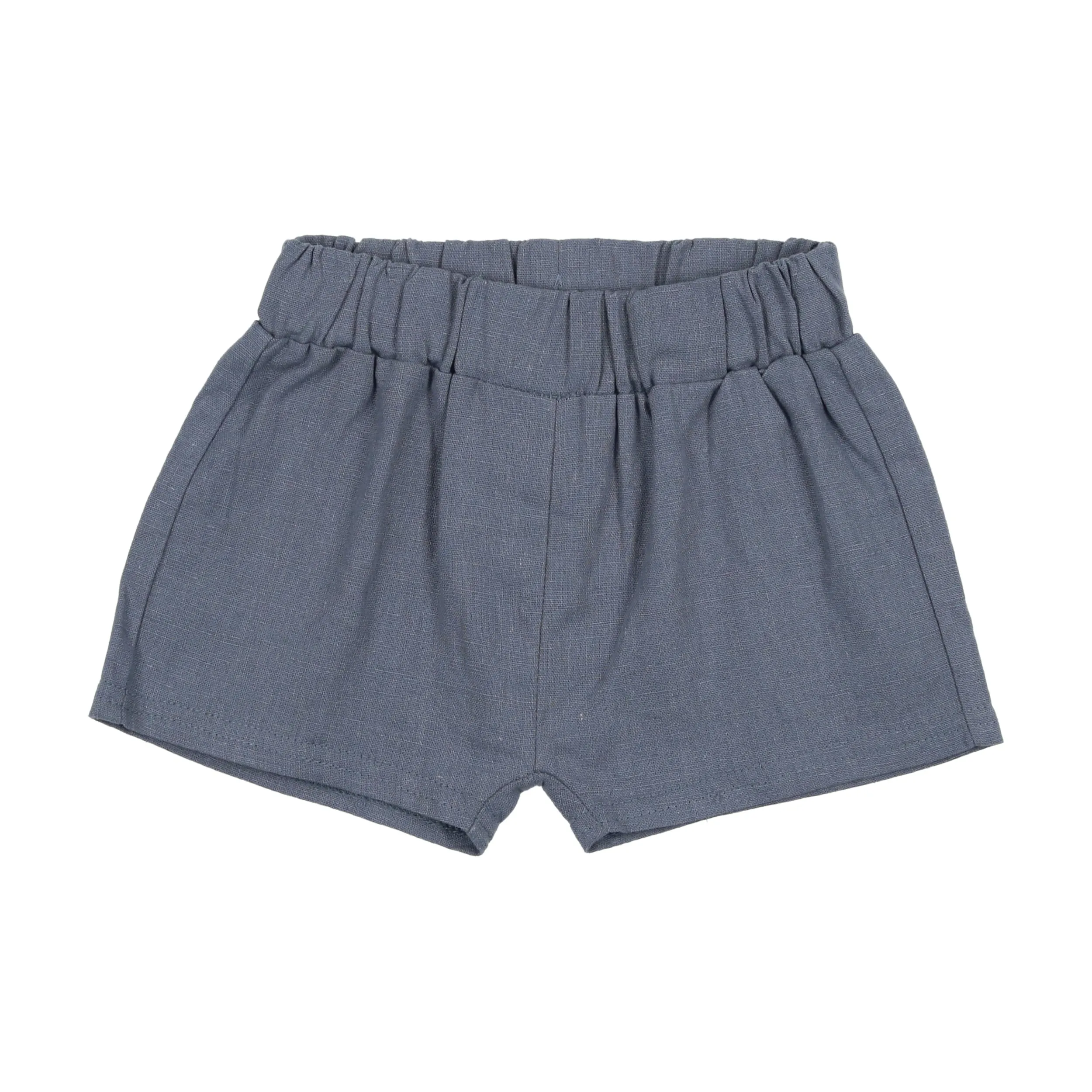 Analogie Linen Pull On Shorts - Blue