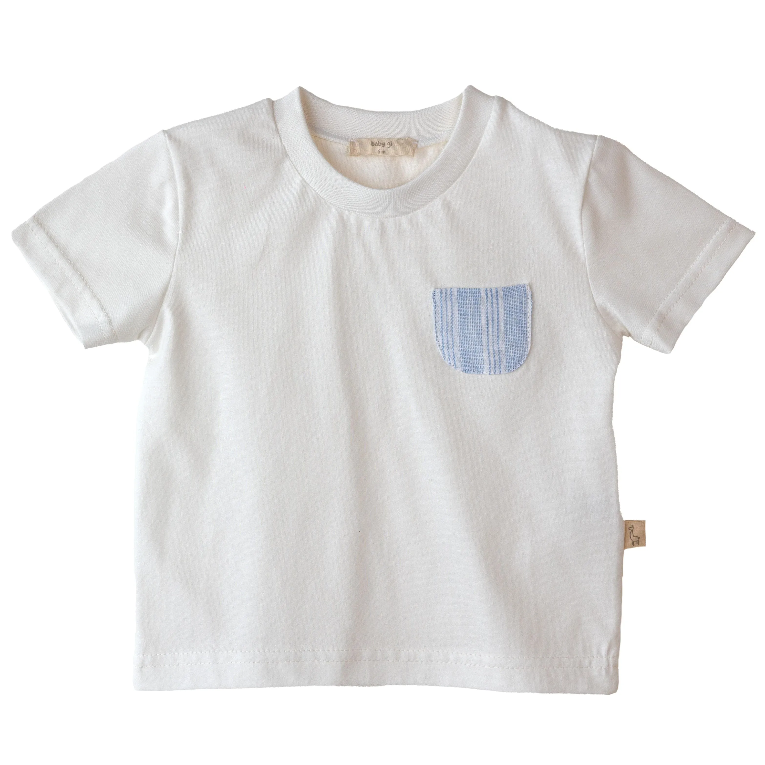 Baby Gi Boys Ivory & Sky Blue Shorts and Top