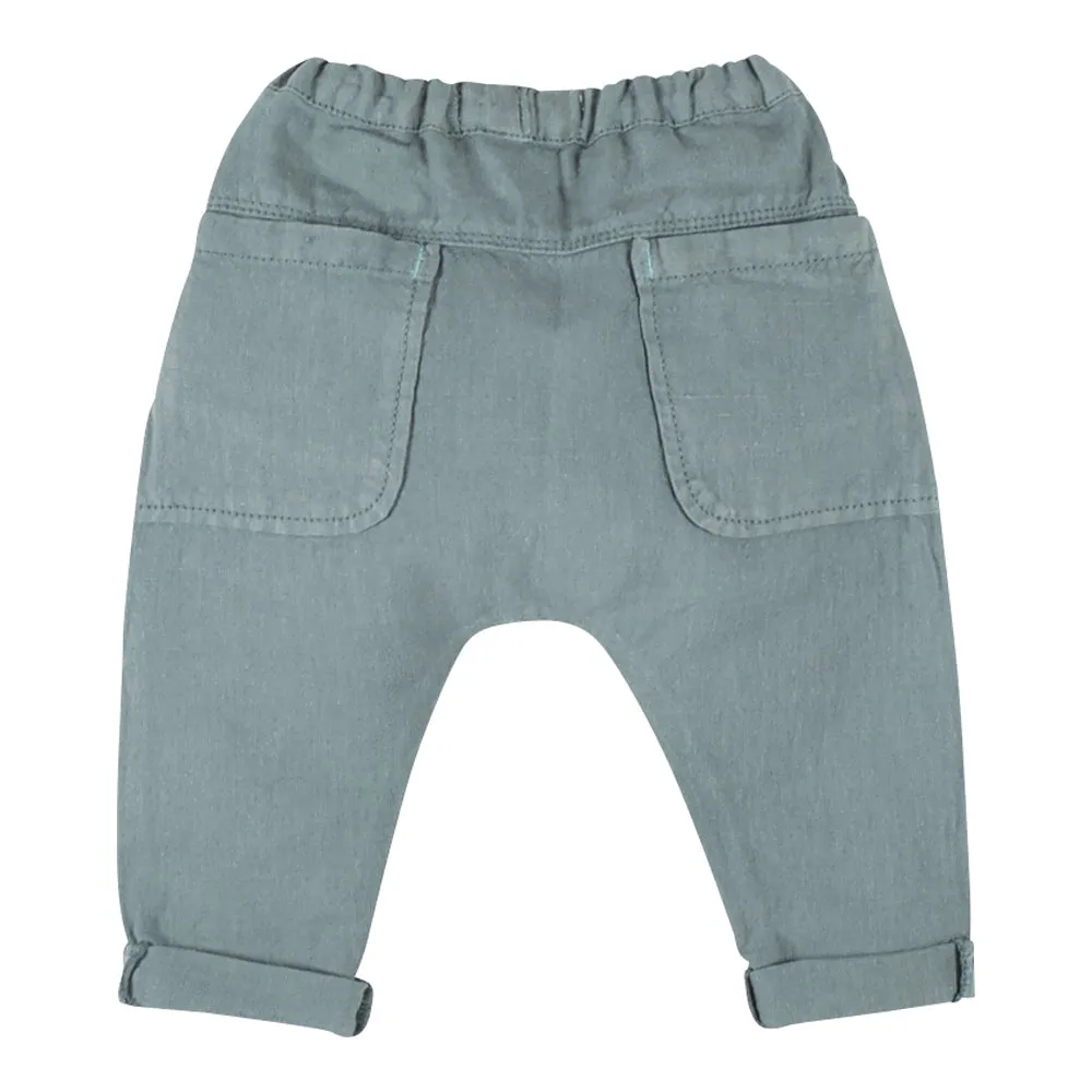 Baby Noonsya Sage Green Linen Saroual