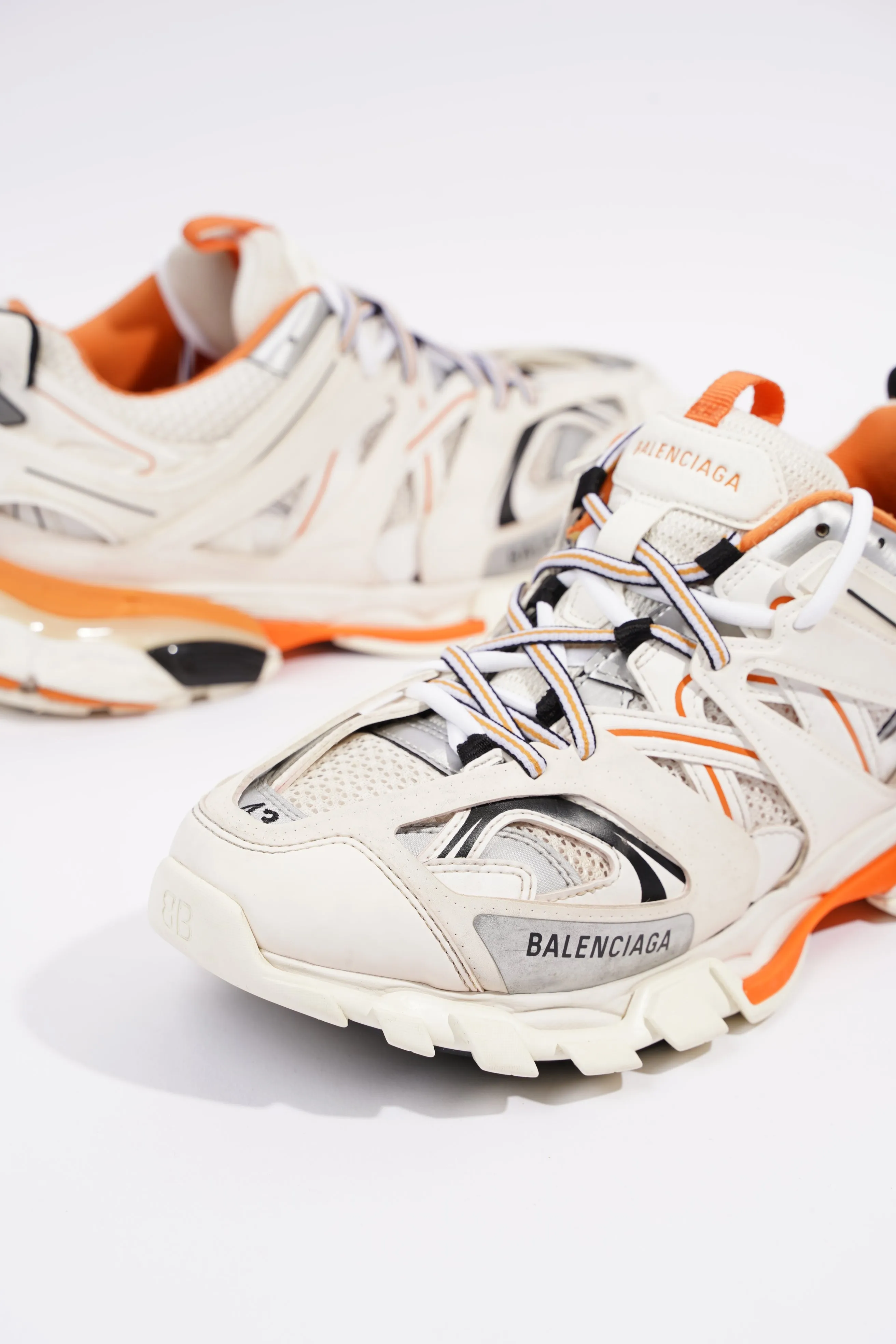 Balenciaga Mens Track White / Orange EU 43 / UK 9