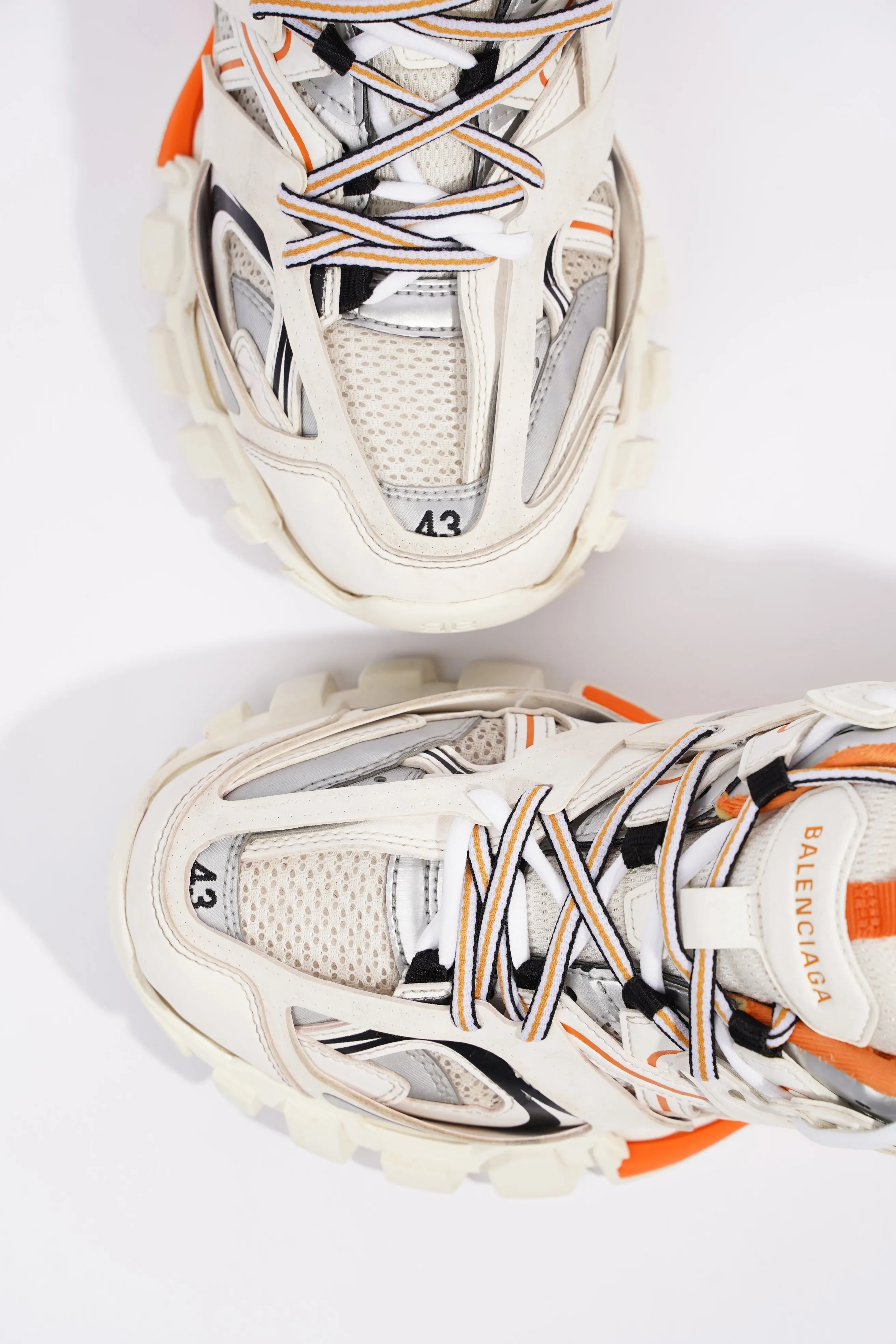 Balenciaga Mens Track White / Orange EU 43 / UK 9