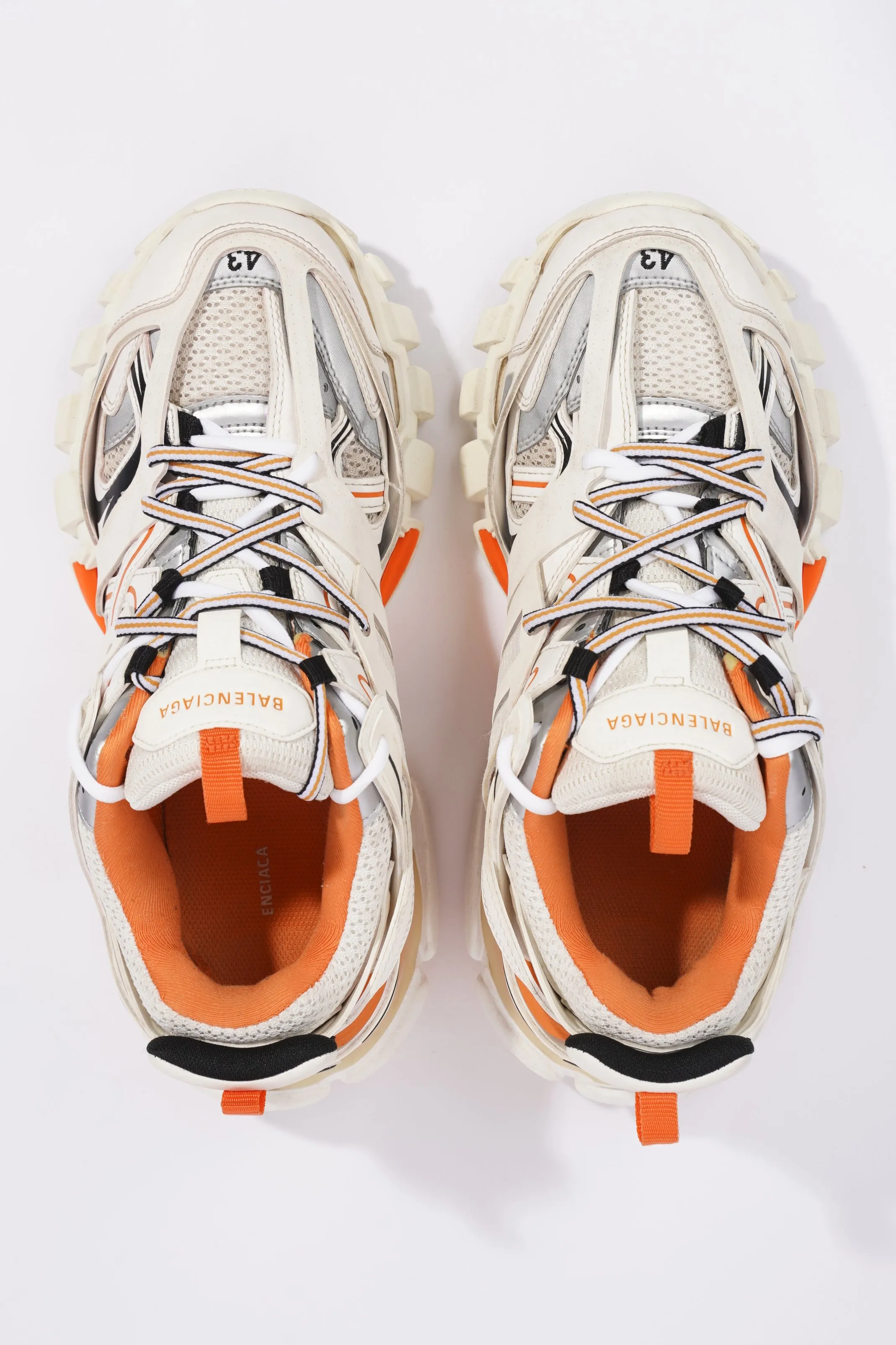 Balenciaga Mens Track White / Orange EU 43 / UK 9