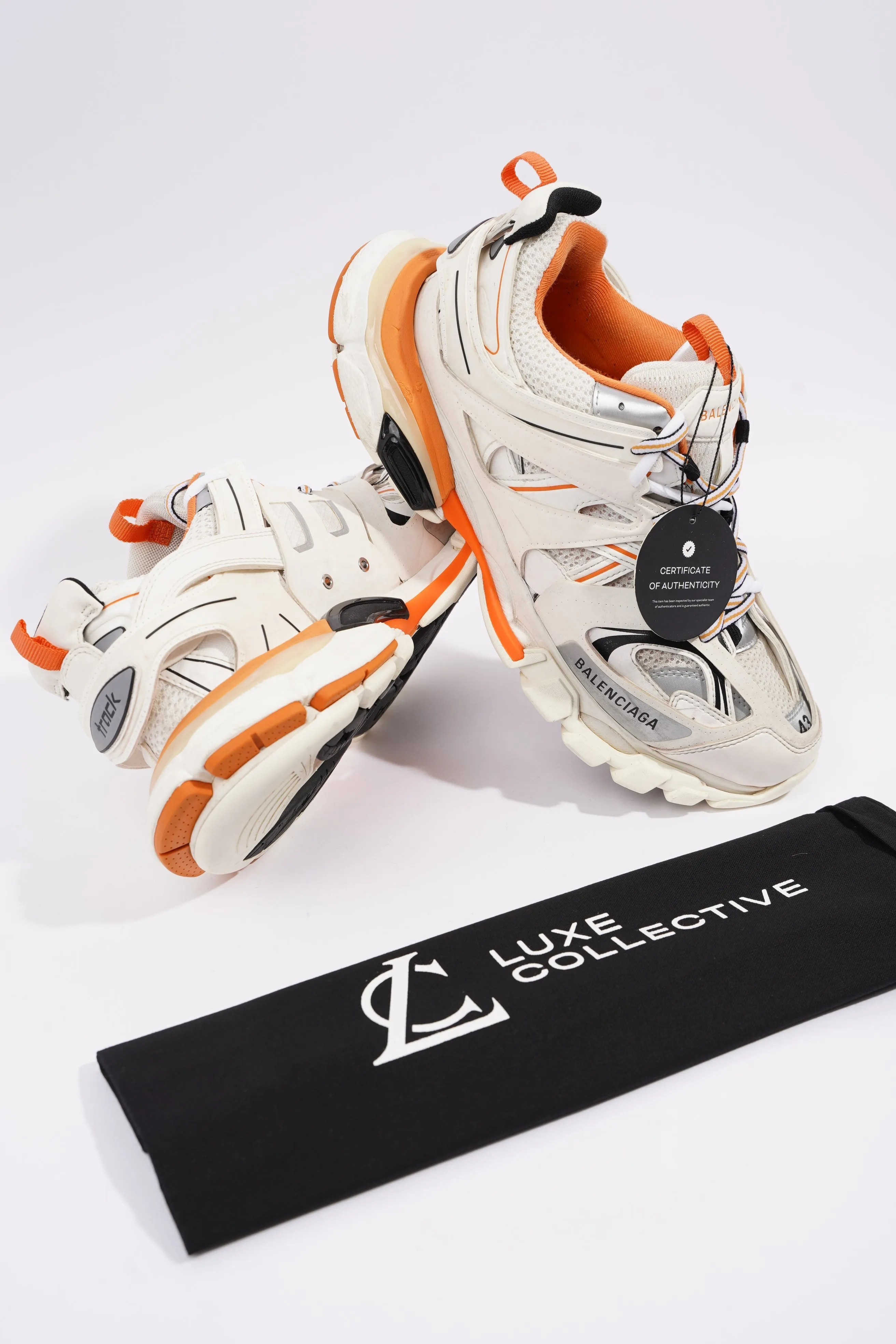 Balenciaga Mens Track White / Orange EU 43 / UK 9
