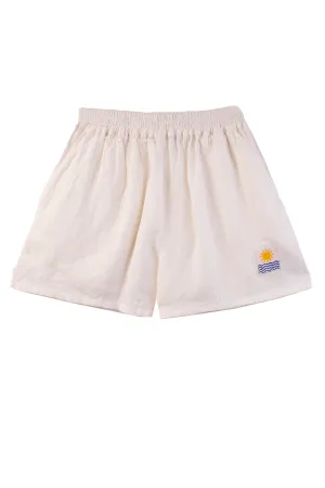Basic Linen Shorts Ivory