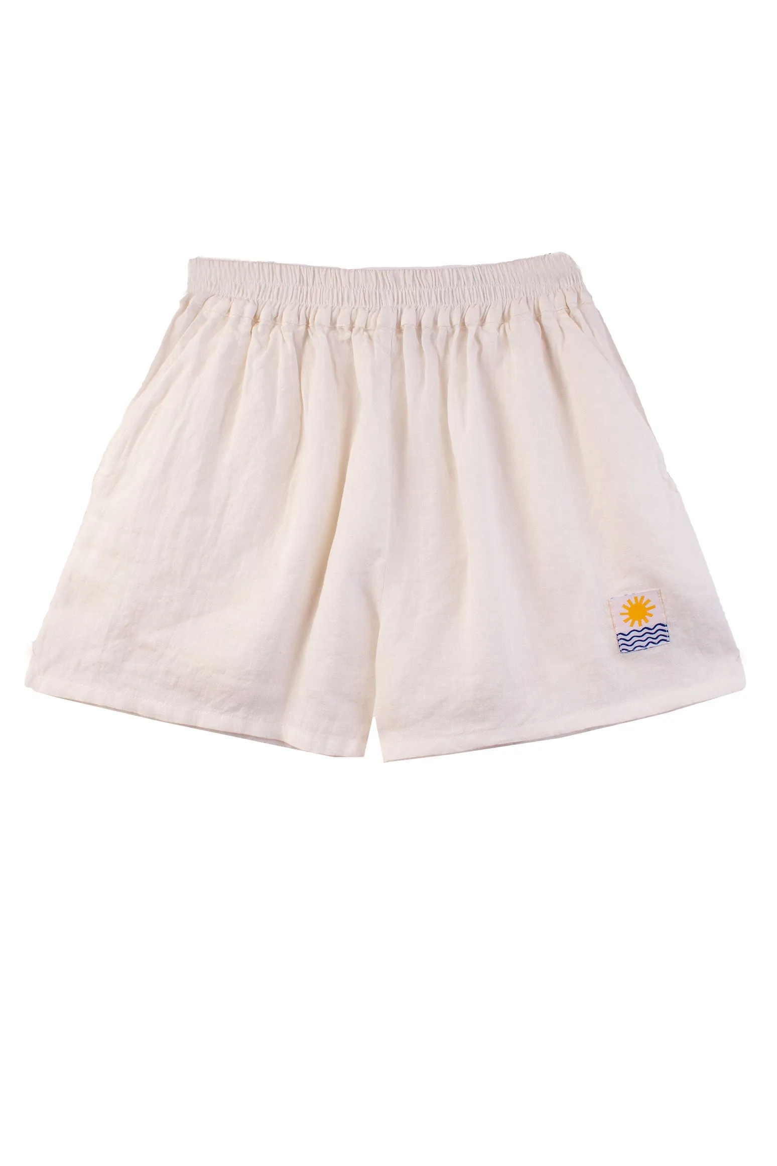 Basic Linen Shorts Ivory
