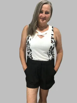 Black Dress Shorts w/Cuffed Bottom size small
