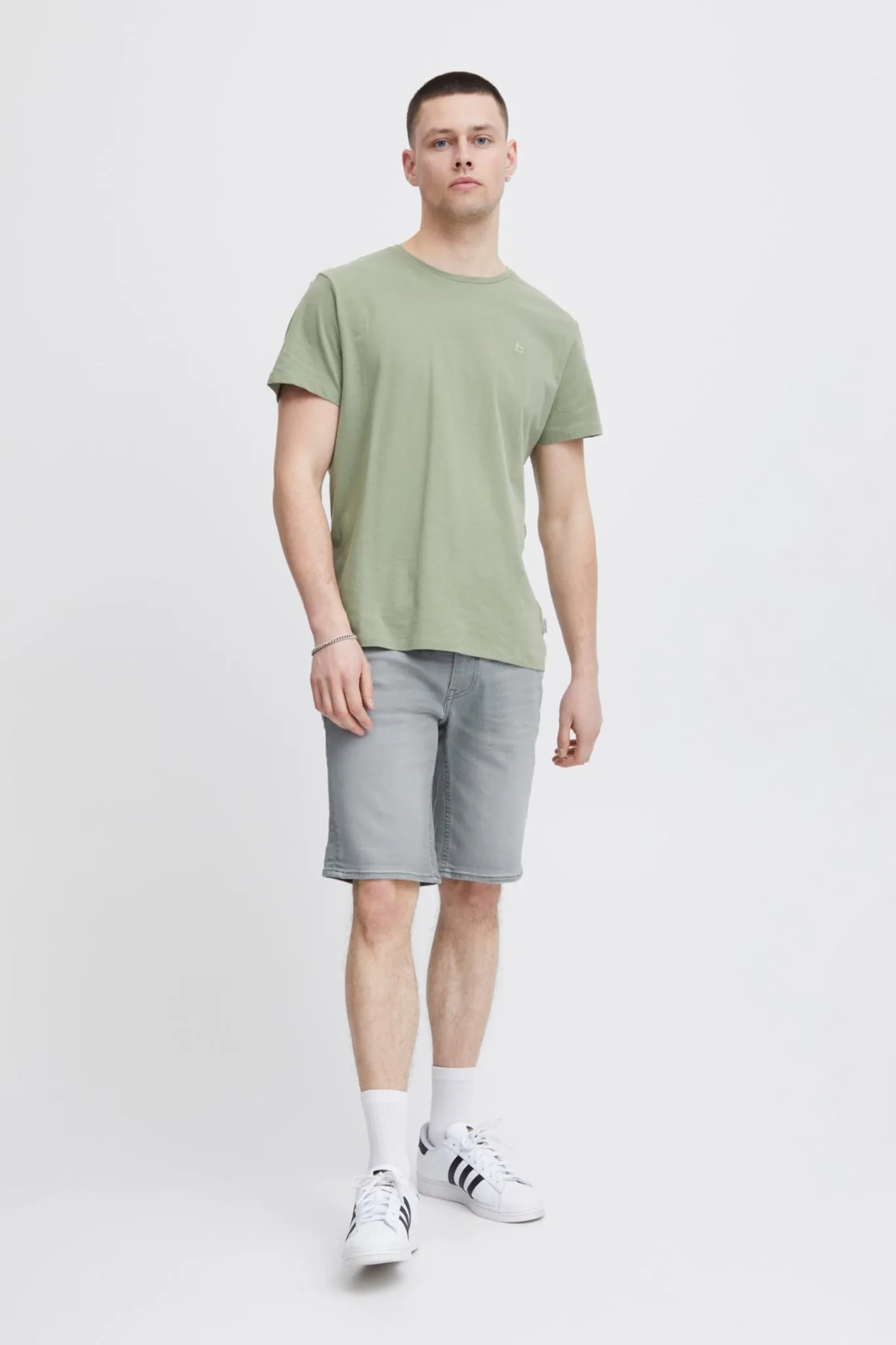 Blend Light Grey Denim Shorts