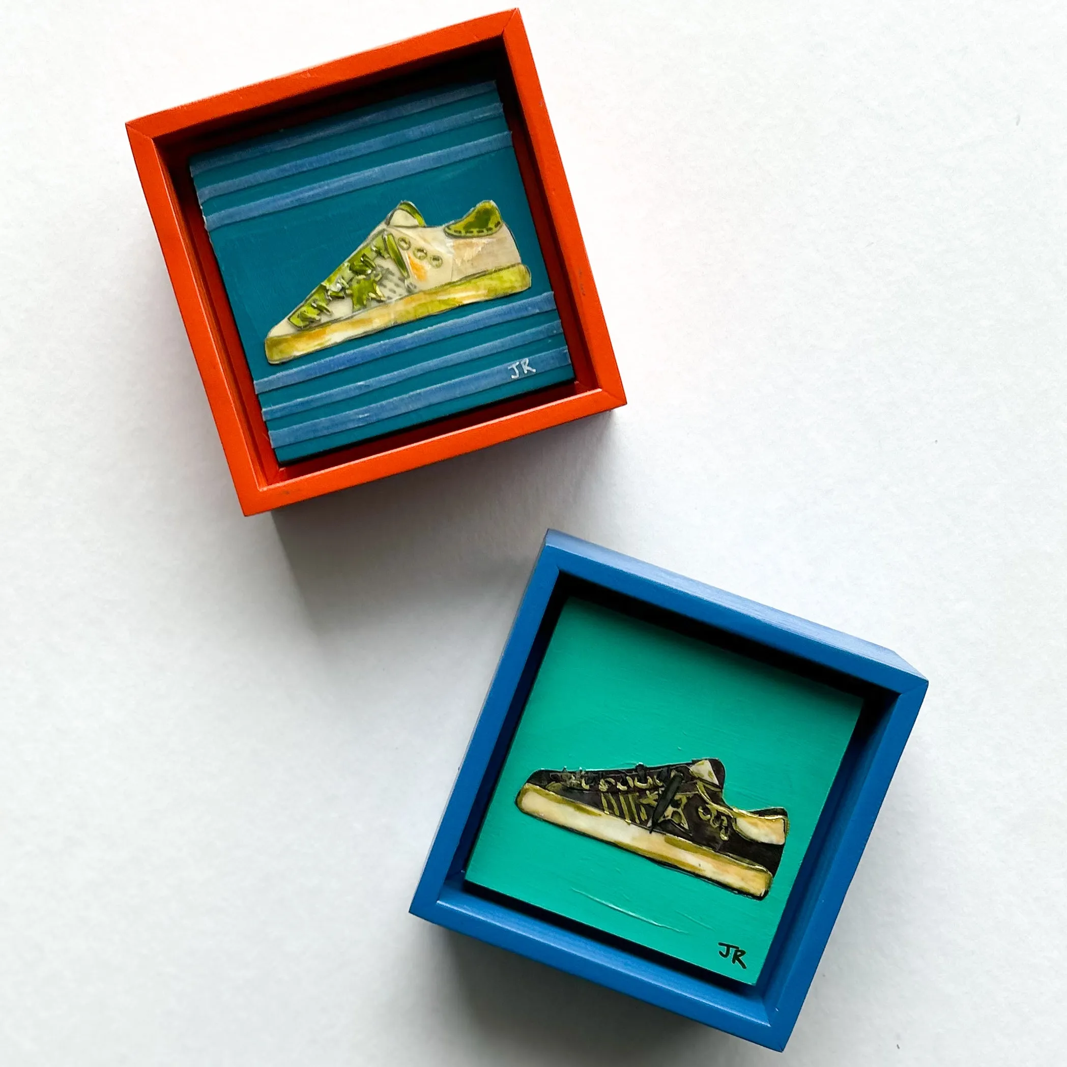 Blue and Green Shoe