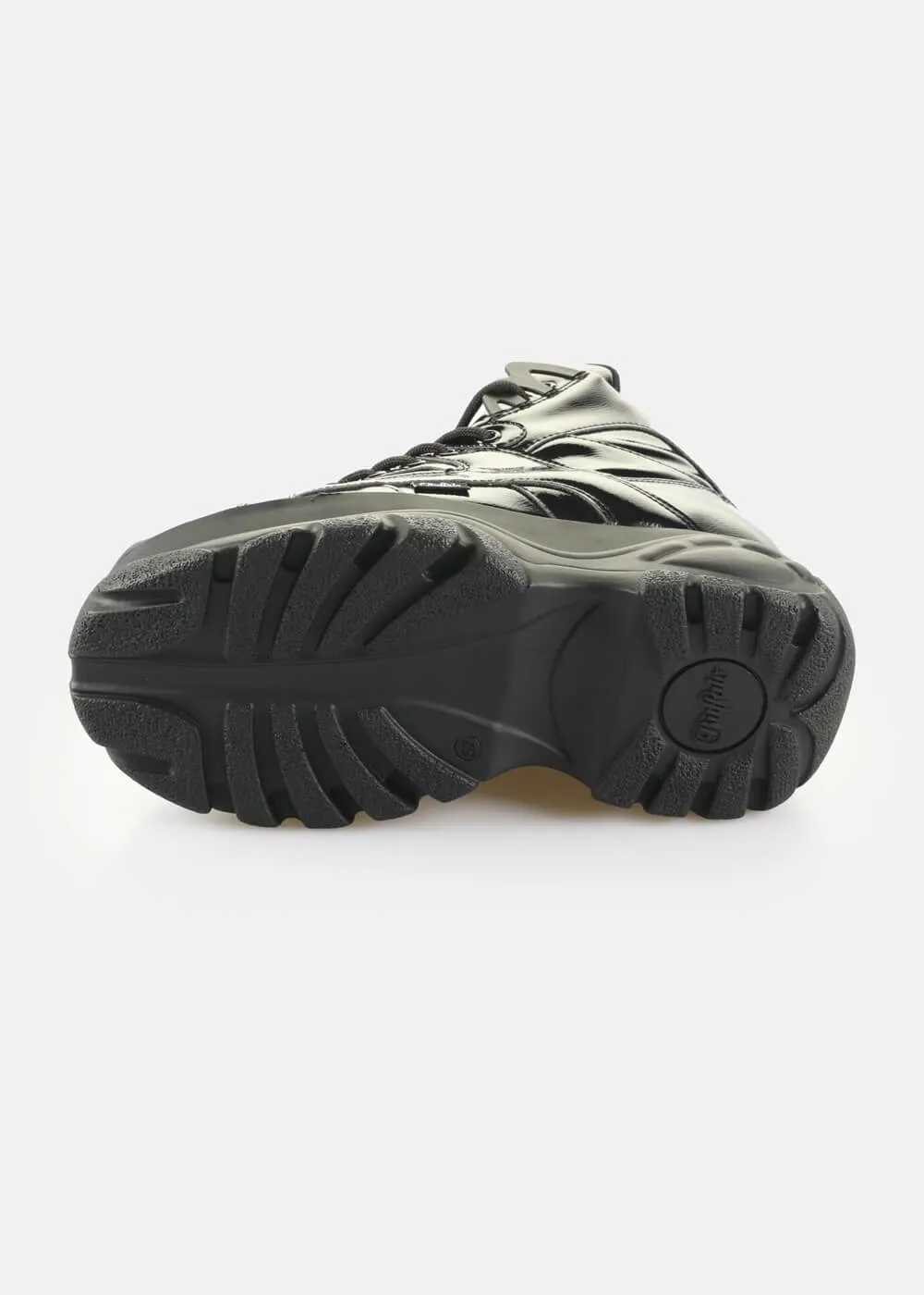 Buffalo London 1340-14 2.0 Patent Vegan Platform Sneakers in Black