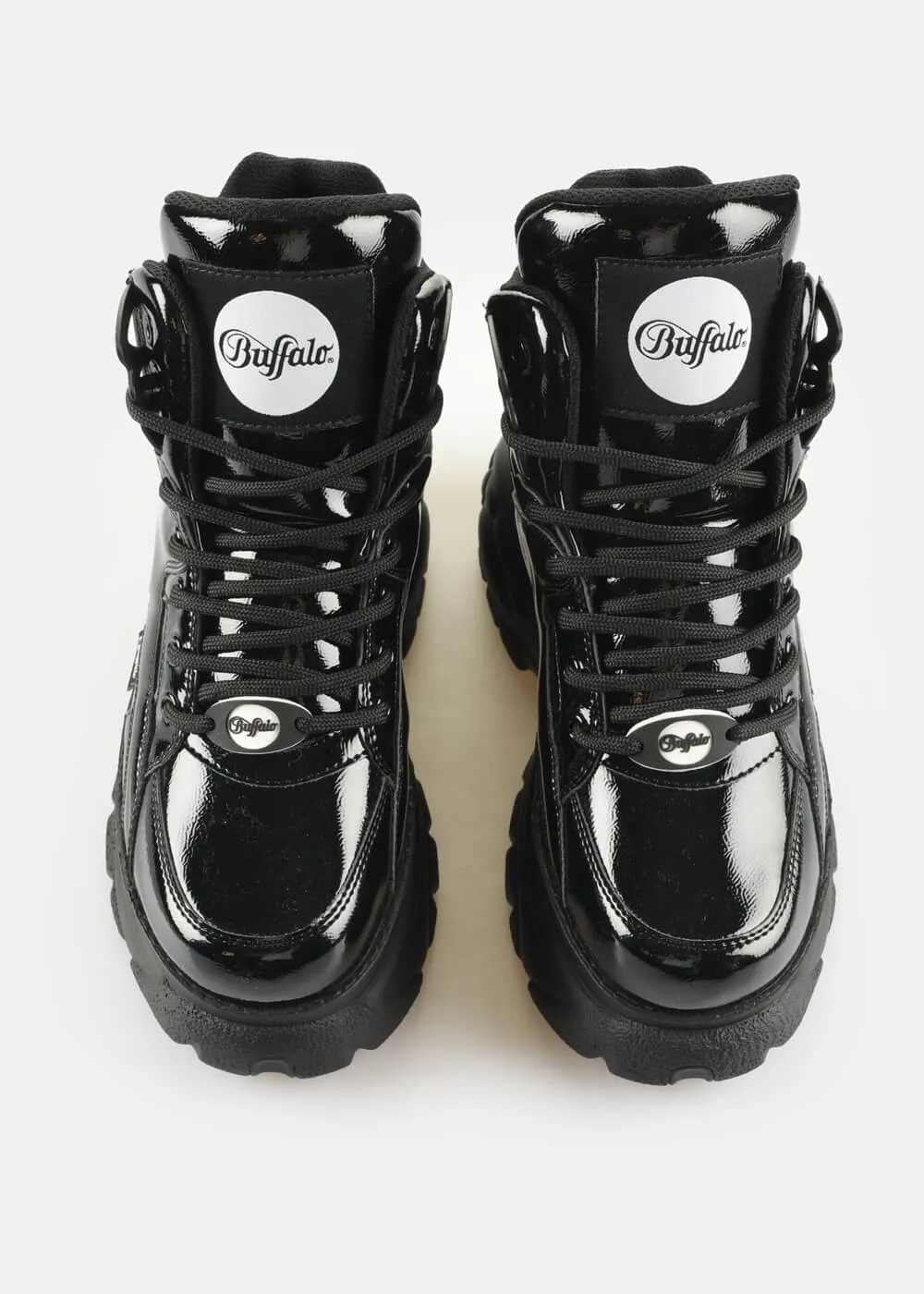 Buffalo London 1340-14 2.0 Patent Vegan Platform Sneakers in Black