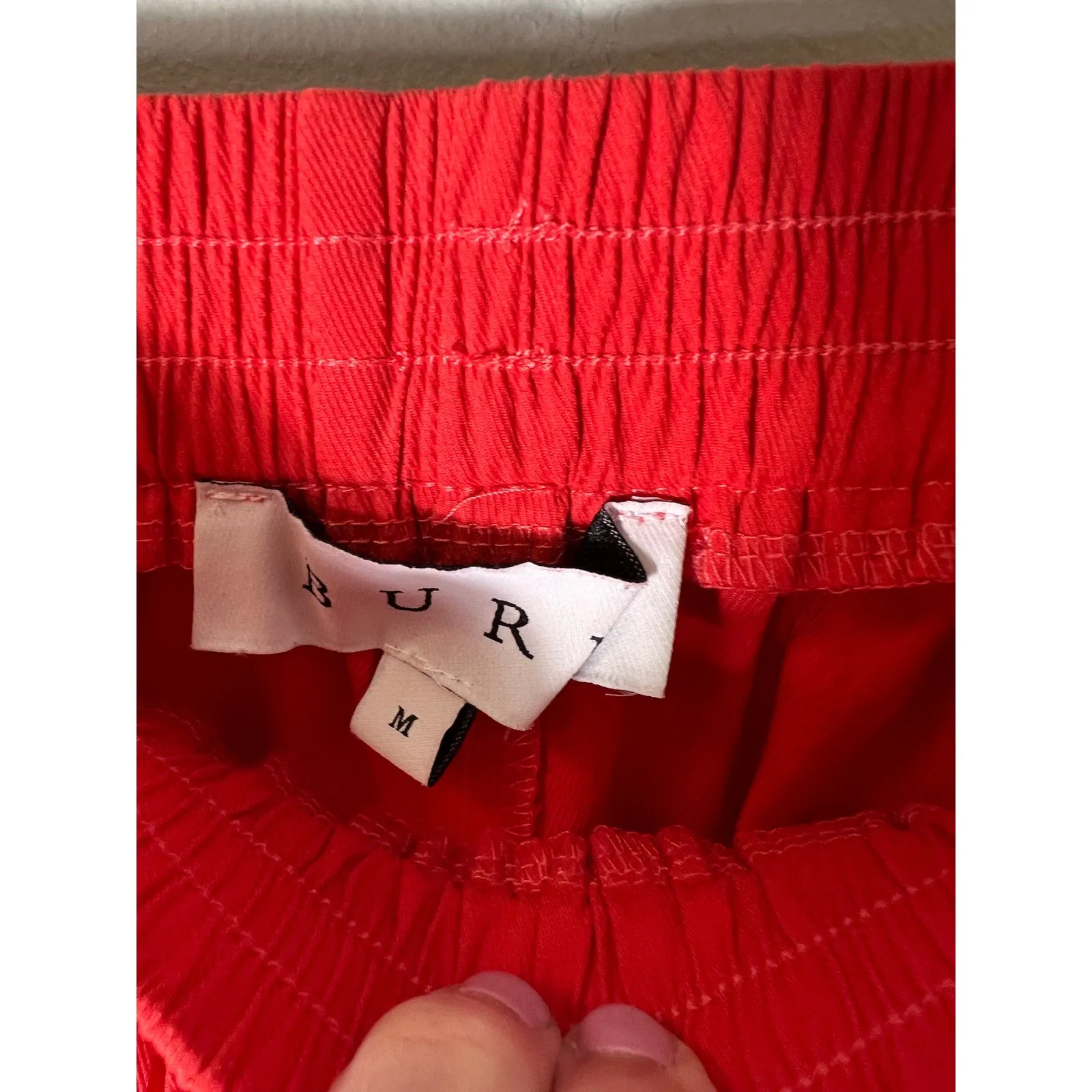 Buru Orange Cuffed Short Set, Shorts Sz M / Top Sz S