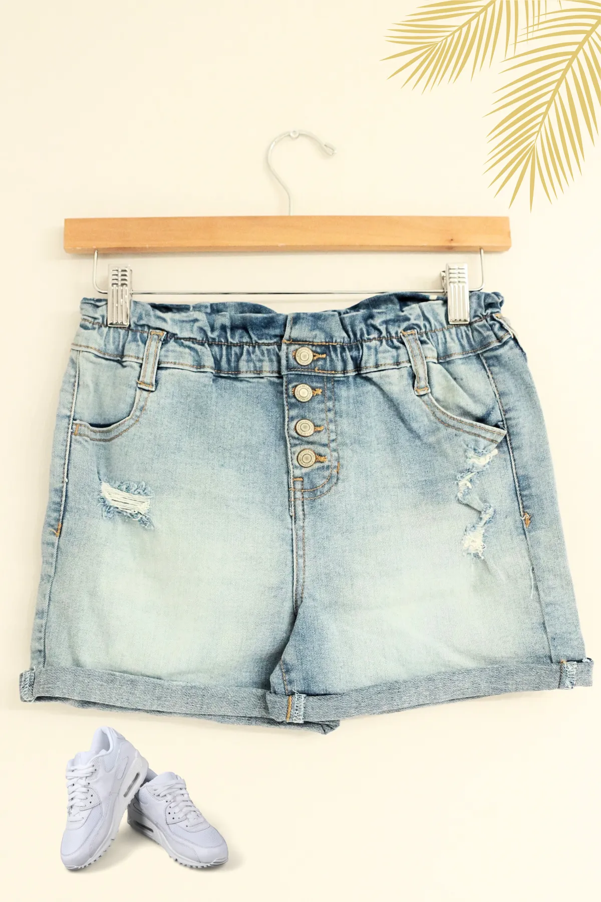 BUTTON UP DENIM SHORTS | KIDS SIZE 7 - 16