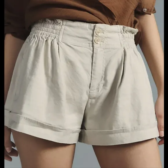 By Anthropologie Smocked Shorts