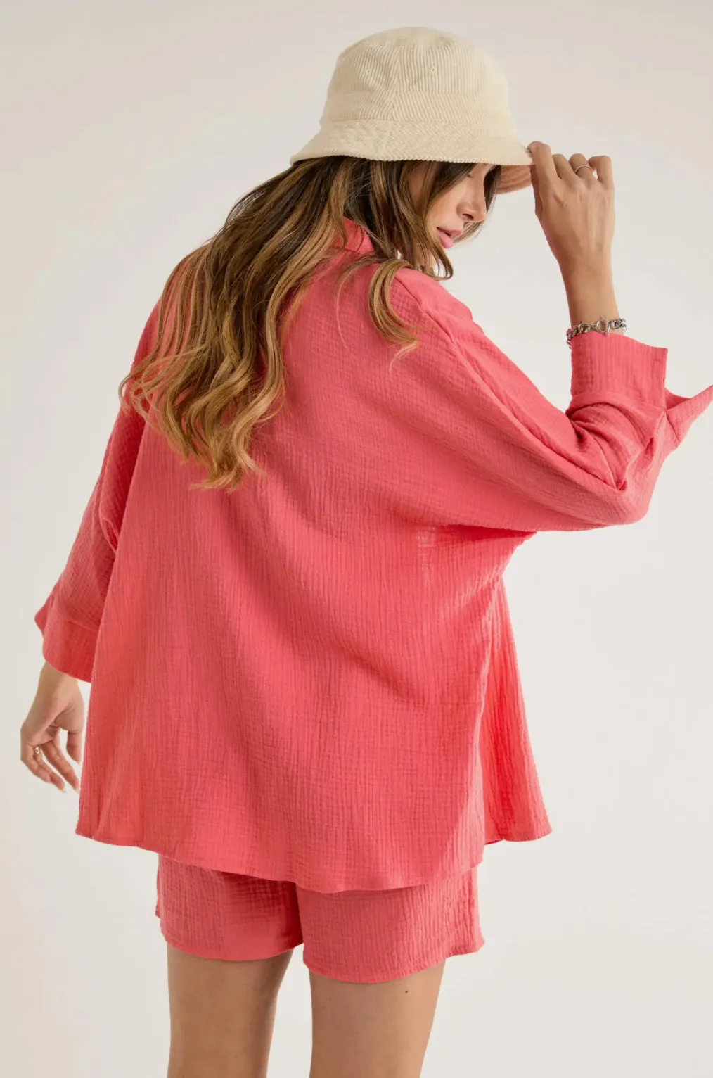 Coral Gauze Lounge Set