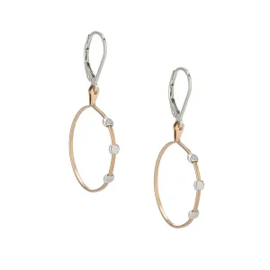 Cosmos Flip Handmade Gold Circle Dotted Hoop Earrings - Medium by Freshie & Zero