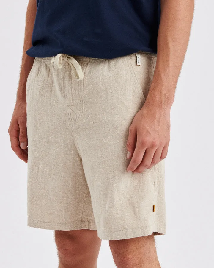 CRUISER LINEN SHORTS - ECRU