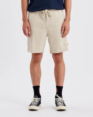 CRUISER LINEN SHORTS - ECRU