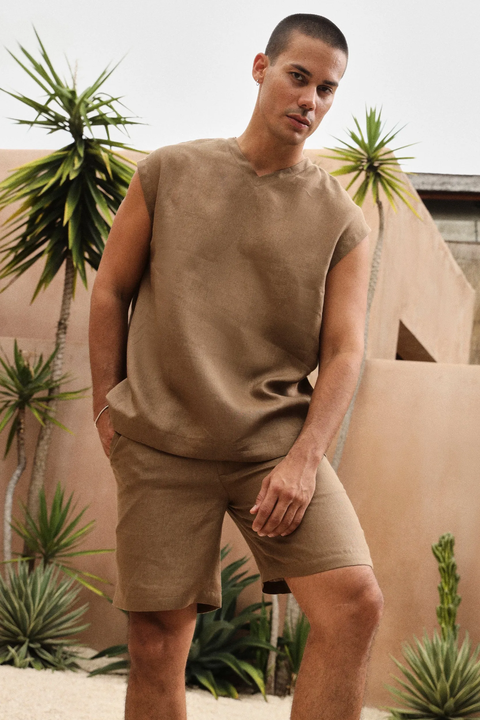 Cruz Shirt - Man & Bali Shorts - Man (Clay)