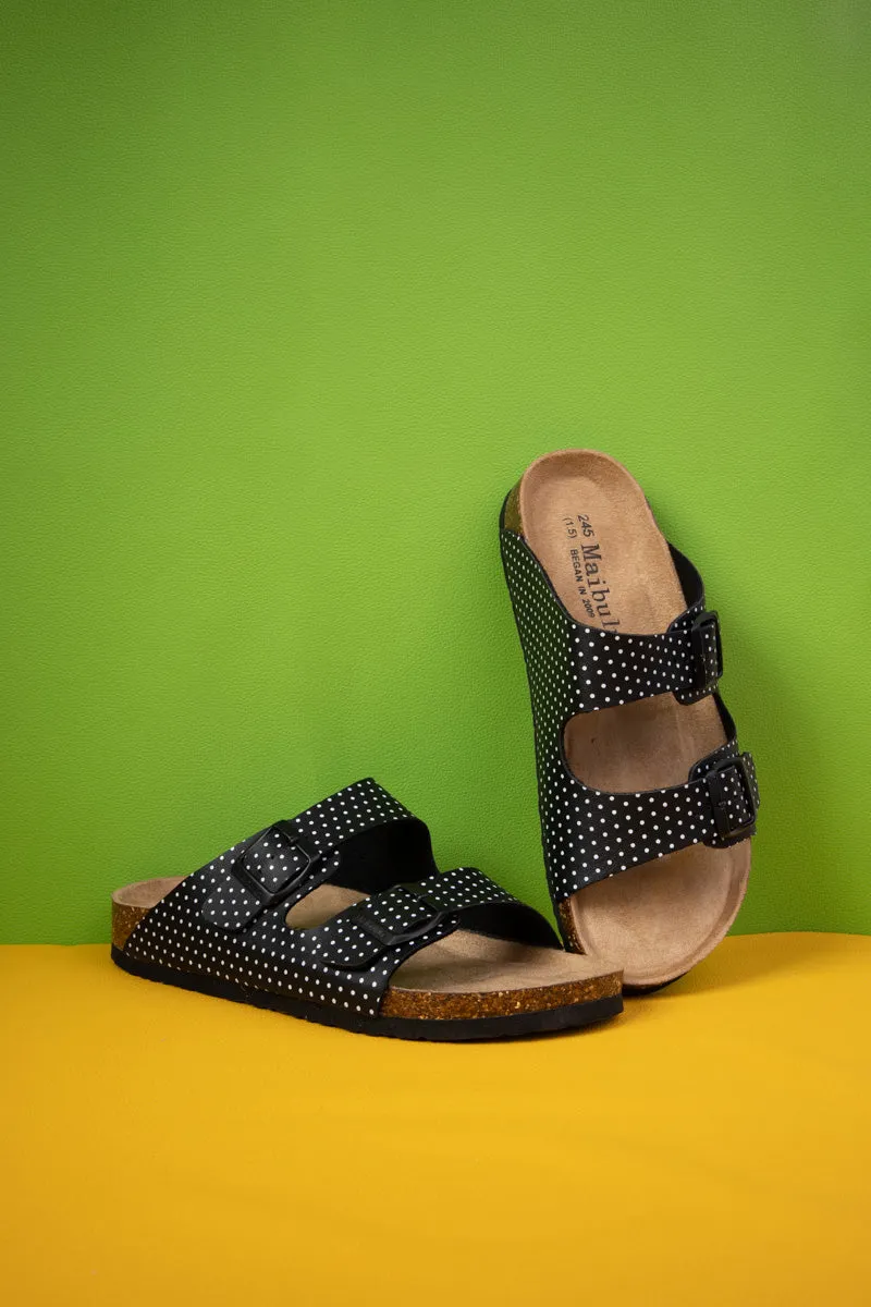 Cute You By Polka Dot Footbed Sandal