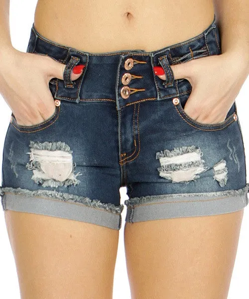 Destroyed Denim Shorts
