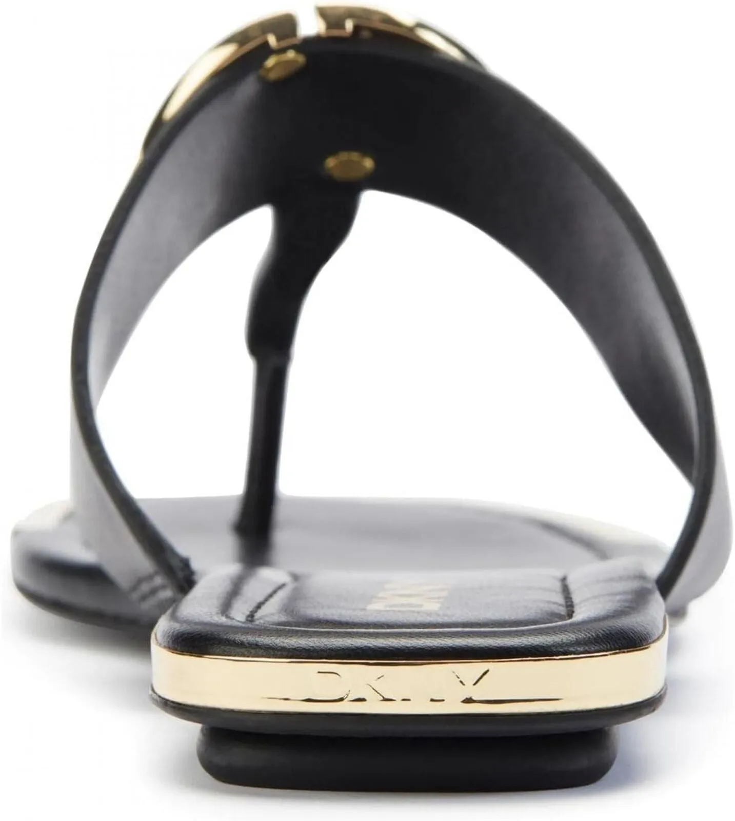 DKNY Womens HALCOTT Thong Open Toe Slide Sandals K4051669 Black 7.5M
