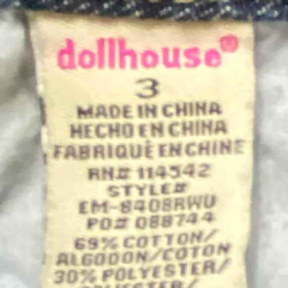 Dollhouse High Rise 3 Button Denim Cuffed Jean Shorts