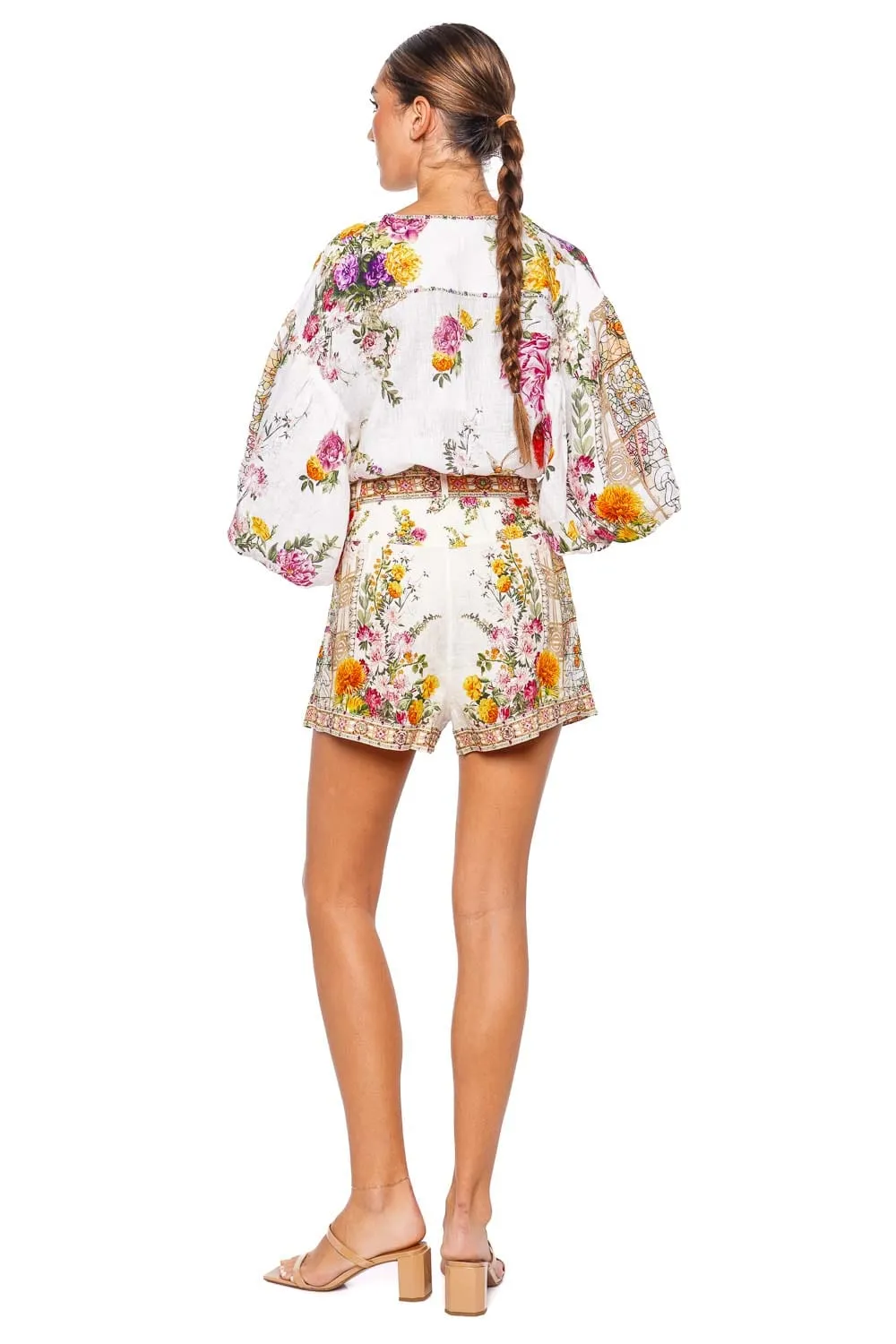 Egyptian Rose Tuck Front Short