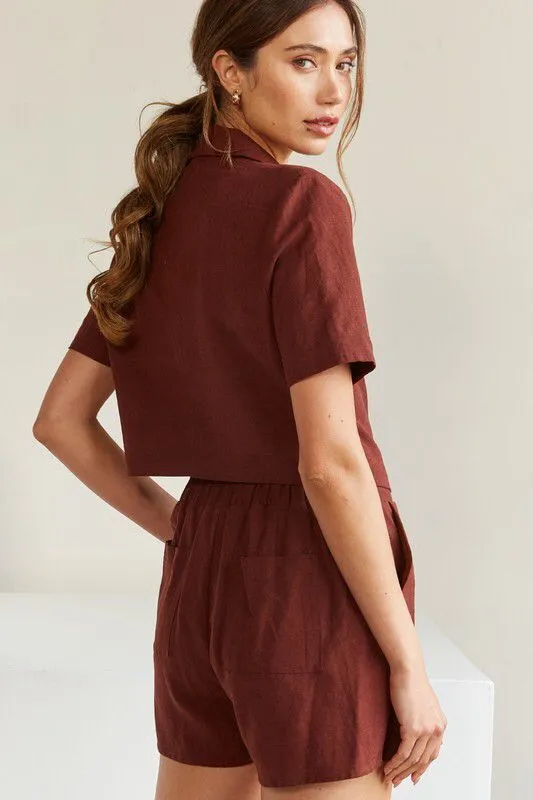 Ellora Linen Set In Choco