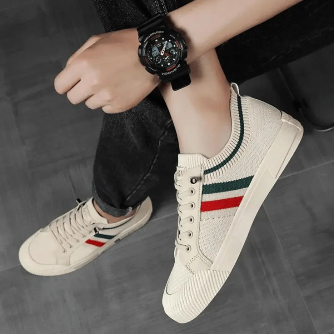 Everett | Men's Lightweight Casual Sneakers – Breathable Knit Upper – Lace-Up Design – Durable Rubber Sole
