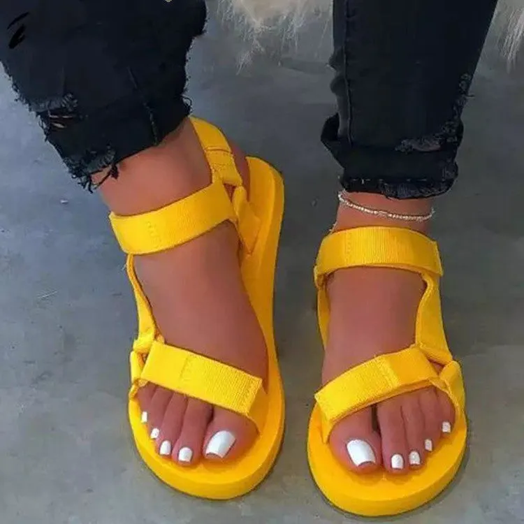 Flat Heel Flat Flat Large Size Casual Beach Sandals For Women