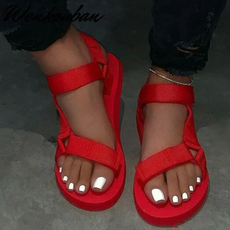 Flat Heel Flat Flat Large Size Casual Beach Sandals For Women