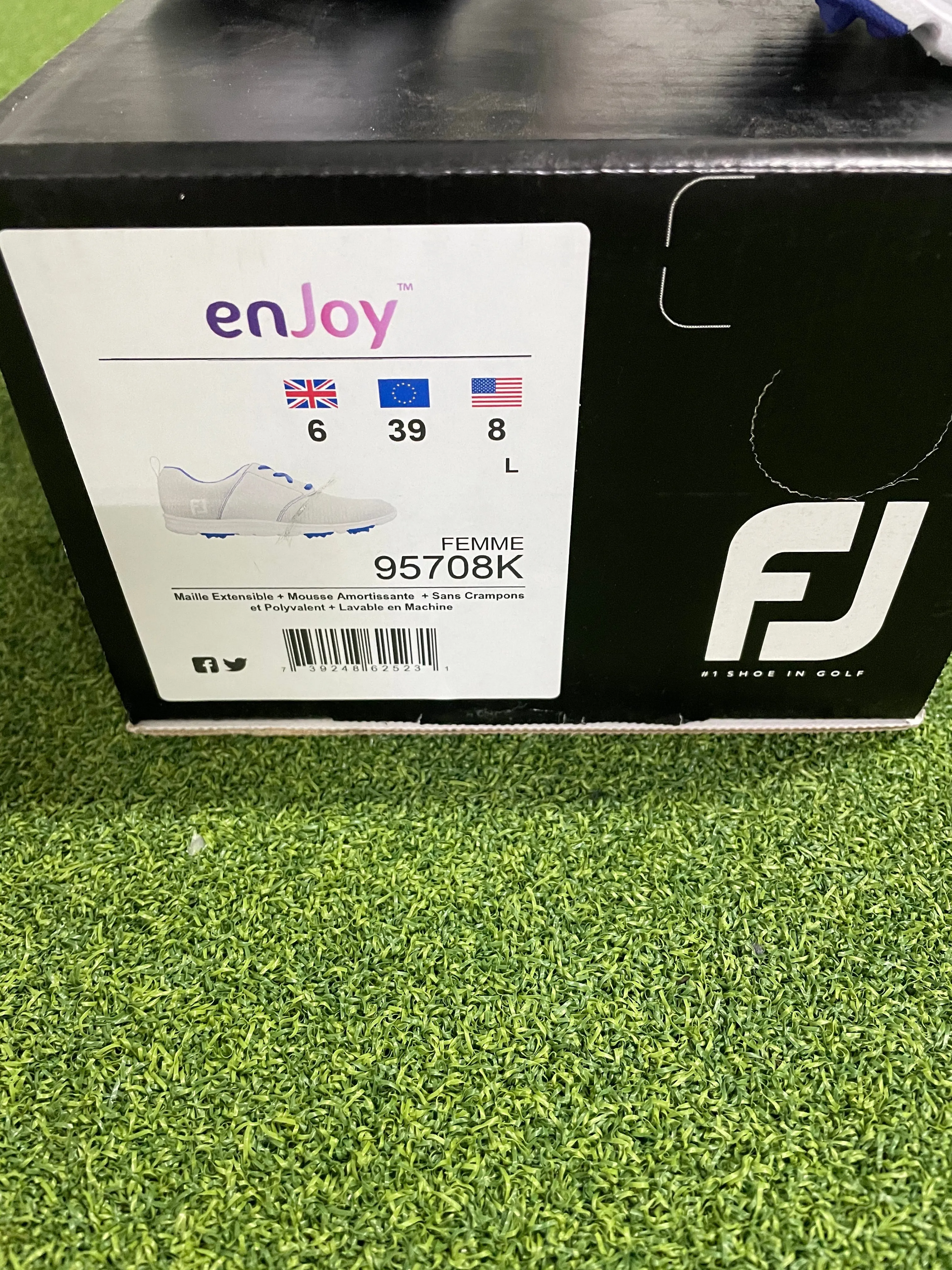 Footjoy Ladies enJoy Golf Shoes 95708K / Light Grey / Size UK 6 WIDE