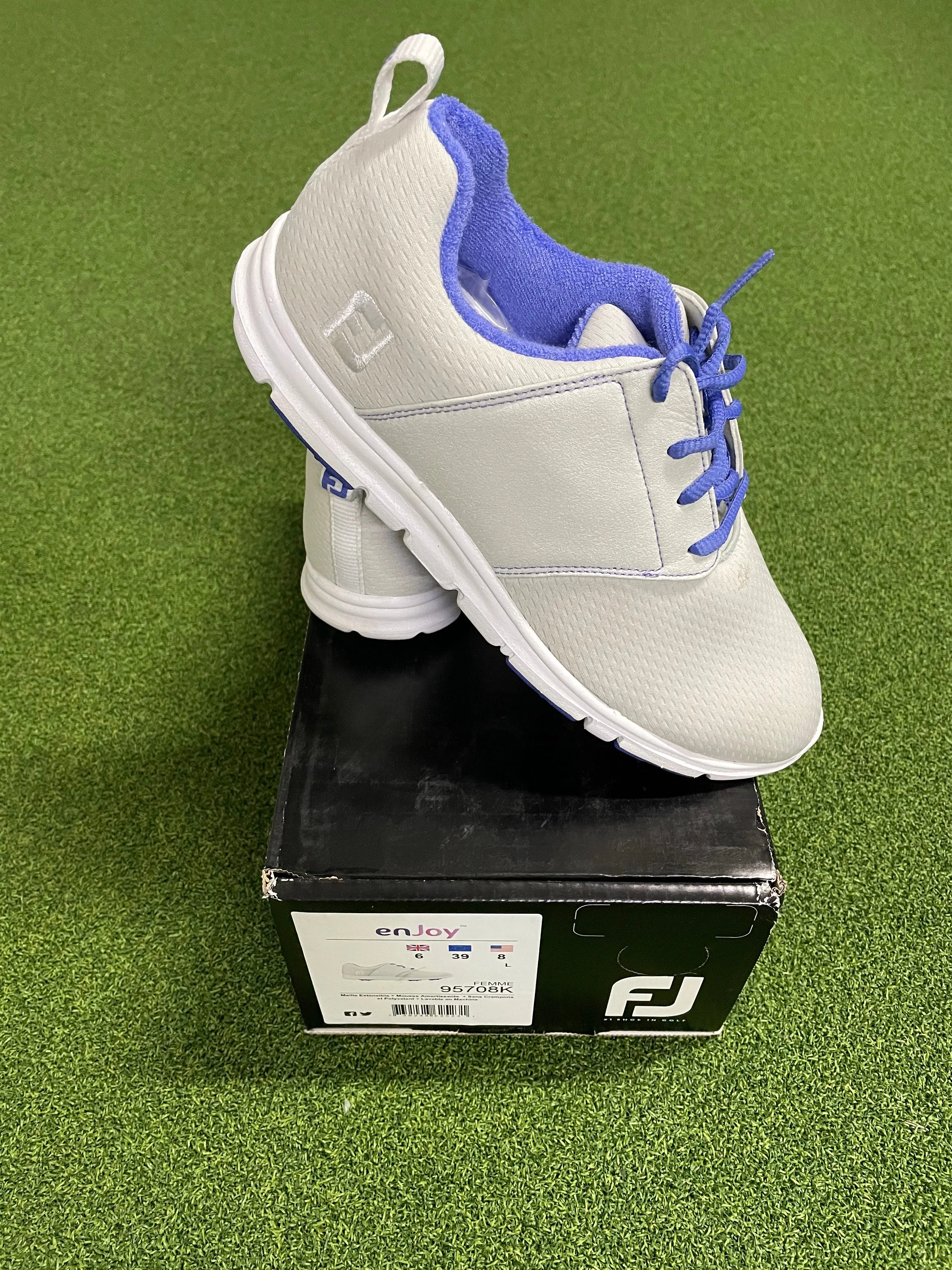 Footjoy Ladies enJoy Golf Shoes 95708K / Light Grey / Size UK 6 WIDE