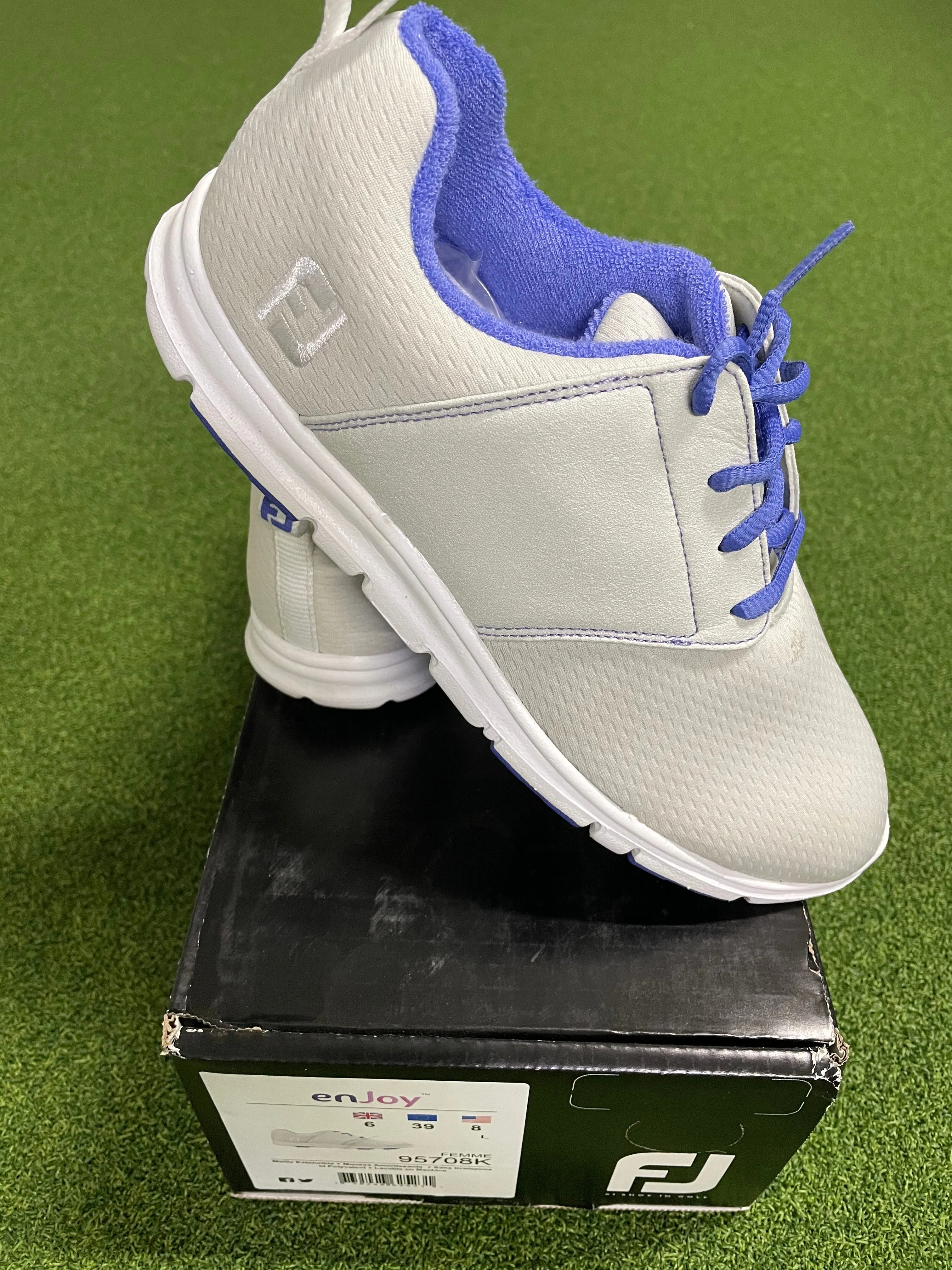 Footjoy Ladies enJoy Golf Shoes 95708K / Light Grey / Size UK 6 WIDE