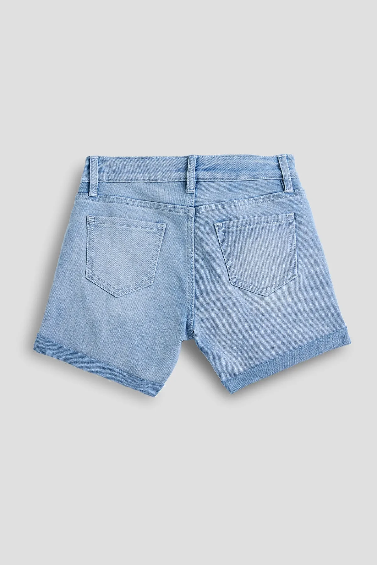 Girls Basic 5 Pocket Denim Short with Cuff, Pack of 12