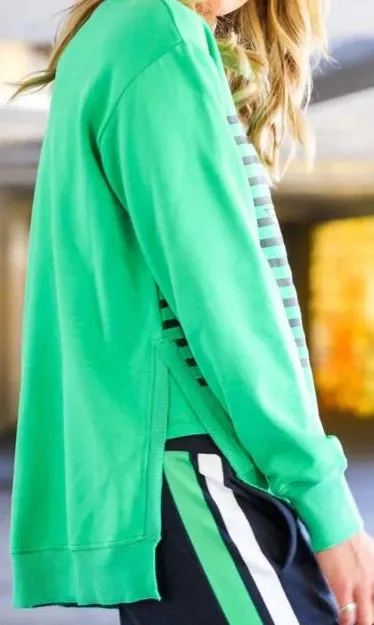 GOLD STARS STRIPE SWEAT