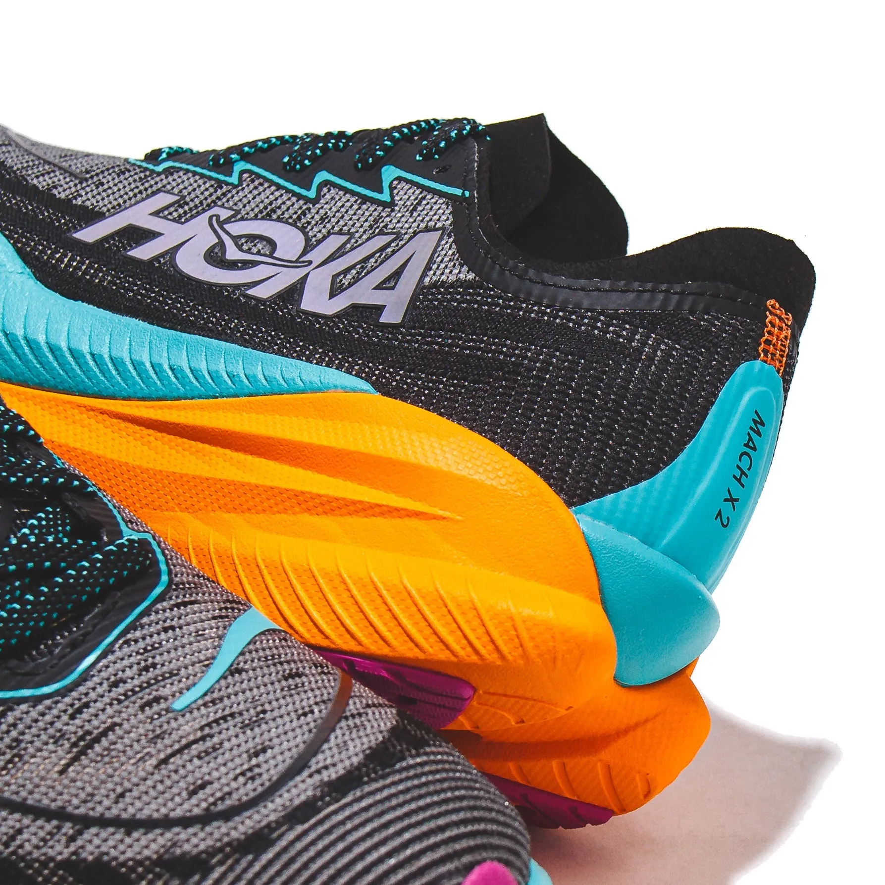 Hoka One One Men Mach X 2 Black Aqua 1155119-BCQ