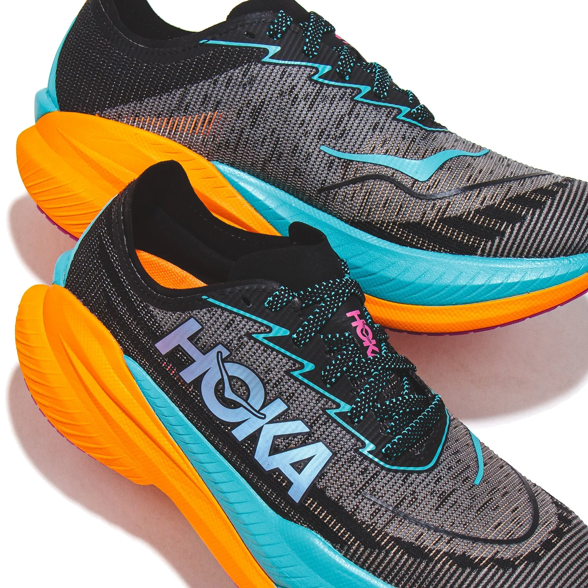 Hoka One One Men Mach X 2 Black Aqua 1155119-BCQ